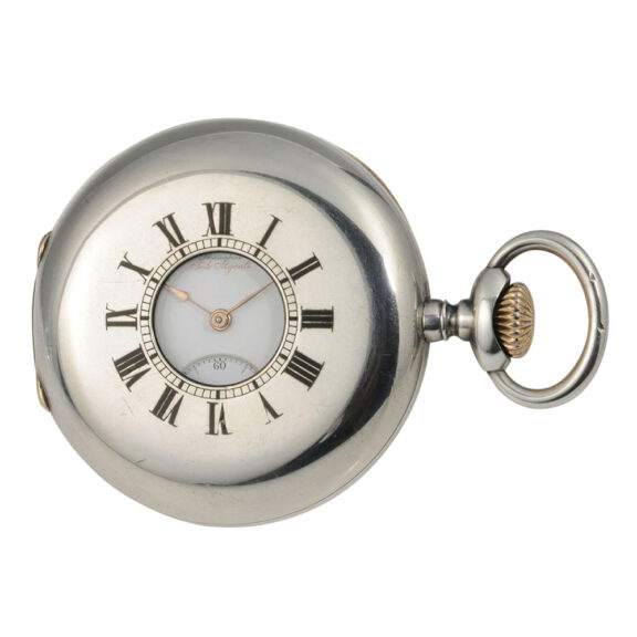 Historically interesting Swiss silver half-hunting cased lever Circa 1882