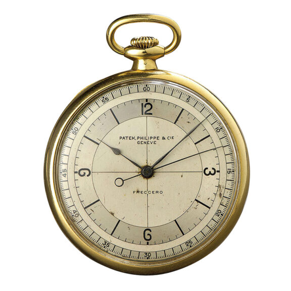 Very rare Swiss 18K gold centre seconds lever watch Circa 1929