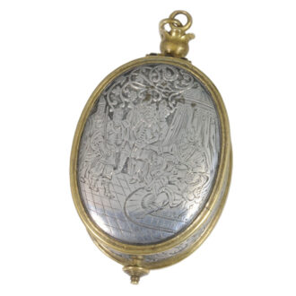 Extremely rare French pendant watch with biblical scenes Circa 1630