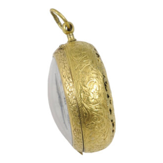 Small French gilt pair-cased single-handed verge watch Circa 1655
