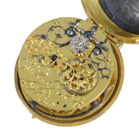 Small French gilt pair-cased single-handed verge watch Circa 1655 Small French gilt pair-cased single-handed verge watch Circa 1655