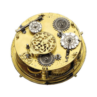 French fire-gilded hour-striking coach clock with alarm Circa 1660
