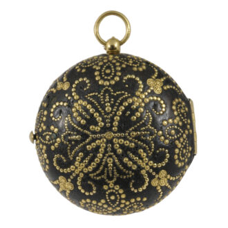 Rare French gold and leather pair-cased verge watch Circa 1660