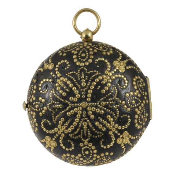 Rare French gold and leather pair-cased verge watch Circa 1660 Rare French gold and leather pair-cased verge watch Circa 1660