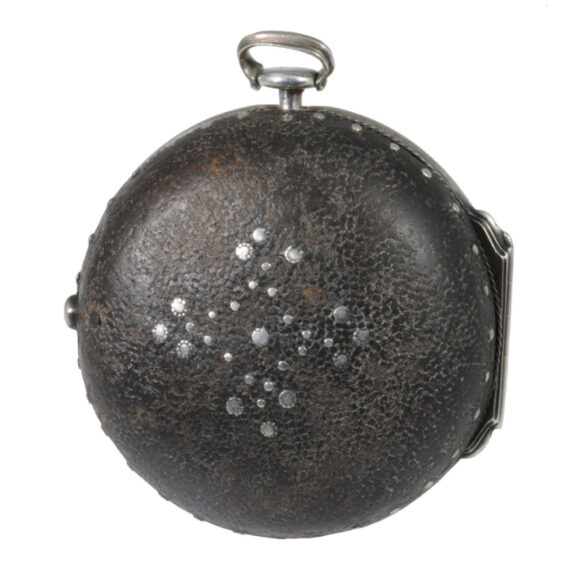 English leather covered verge with wandering hours Circa 1690 English leather covered verge with wandering hours Circa 1690