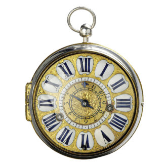 French silver one-handed verge oignon watch with alarm Circa 1680