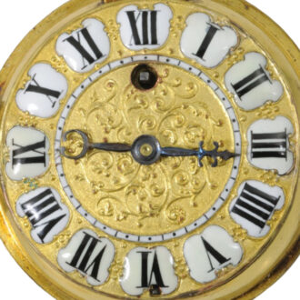 French silver quarter repeating verge oignon watch Circa 1700