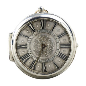English silver pair-cased one-handed verge pocket watch Circa 1680