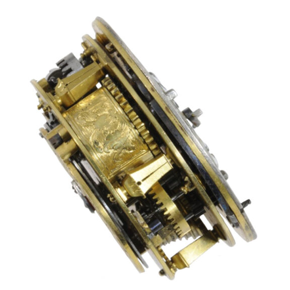 French silver one-handed verge oignon watch with alarm Circa 1695 French silver one-handed verge oignon watch with alarm Circa 1695