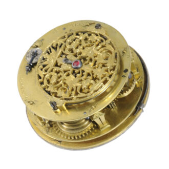 French silver one-handed verge oignon watch with alarm Circa 1695