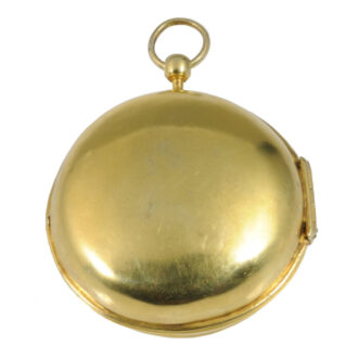 Early French gilt verge oignon watch without fusee Circa 1690
