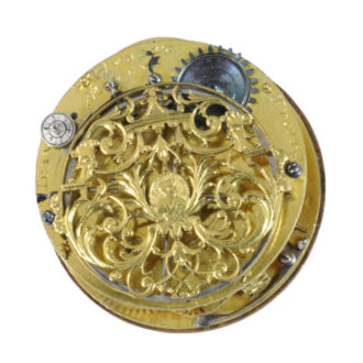 Early French gilt verge oignon watch without fusee Circa 1690
