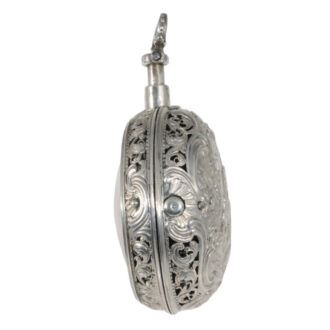 German silver triple-cased verge repoussé watch Circa 1740