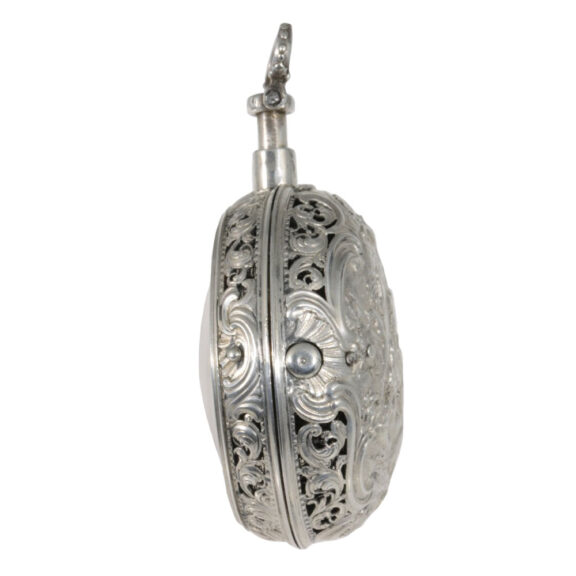 German silver triple-cased verge repoussé watch Circa 1740 German silver triple-cased verge repoussé watch Circa 1740