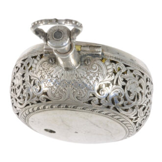German silver triple-cased verge repoussé watch Circa 1740