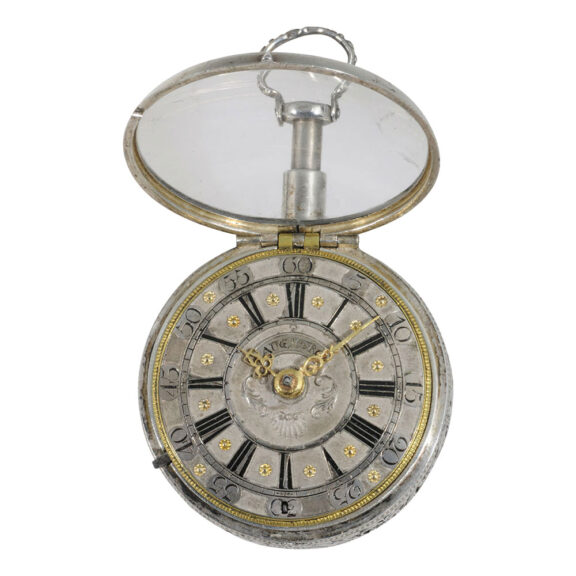 German silver triple-cased verge repoussé watch Circa 1740 German silver triple-cased verge repoussé watch Circa 1740