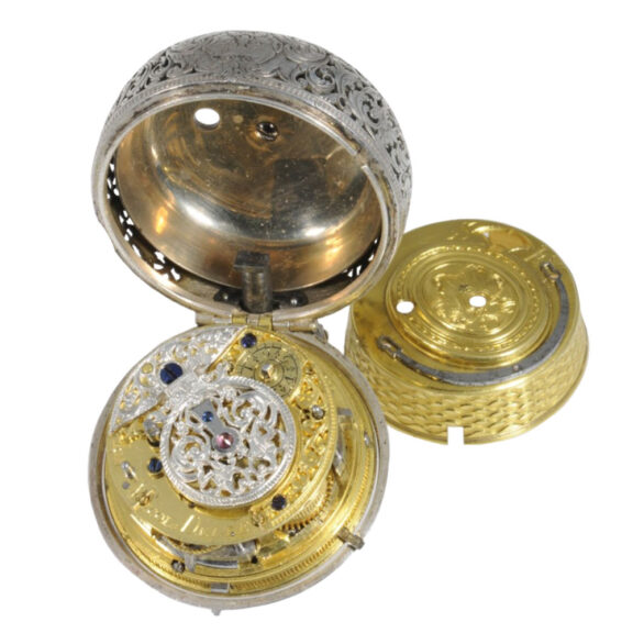 German silver triple-cased verge repoussé watch Circa 1740 German silver triple-cased verge repoussé watch Circa 1740