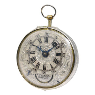 French verge with mock pendulum and cryptic erotic scene Circa 1710