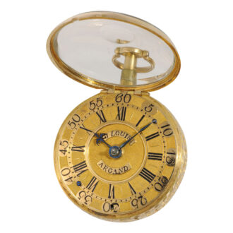 French gold repoussé repeating verge watch Circa 1765
