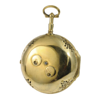 Austrian gilt-brass hour striking verge watch Circa 1680 Austrian gilt-brass hour striking verge watch Circa 1680