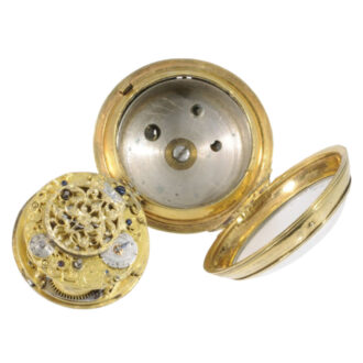 Austrian gilt-brass hour striking verge watch Circa 1680 Austrian gilt-brass hour striking verge watch Circa 1680