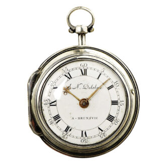 Rare German silver pair cased verge watch Circa 1790