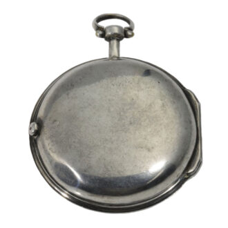 Rare German silver pair-cased verge pocket watch Circa 1790
