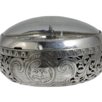English silver pair-cased repeating repoussé verge watch Circa 1760