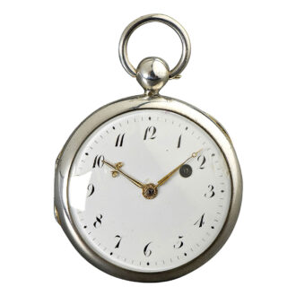 German silver open faced cylinder pocket watch Circa 1800