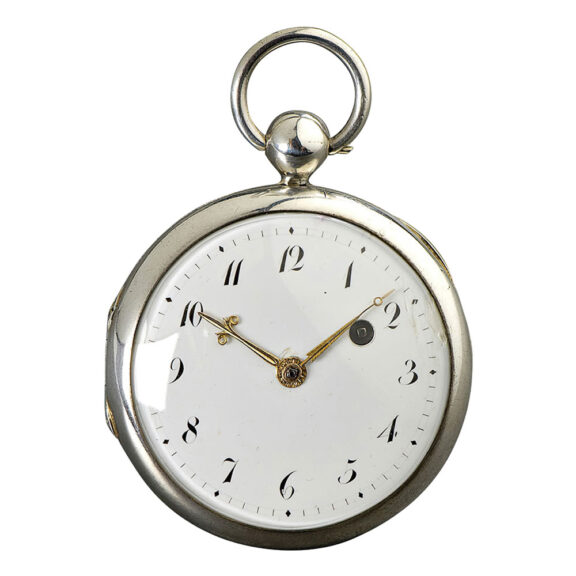 German silver open faced cylinder pocket watch Circa 1800