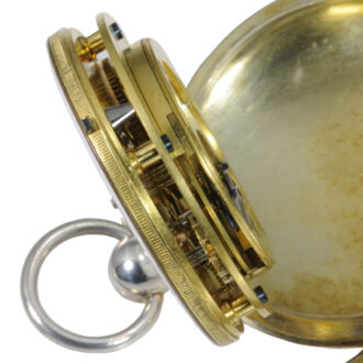 German silver open faced cylinder pocket watch Circa 1800