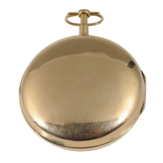 Swiss rose gold verge watch with calendar dial Circa 1820