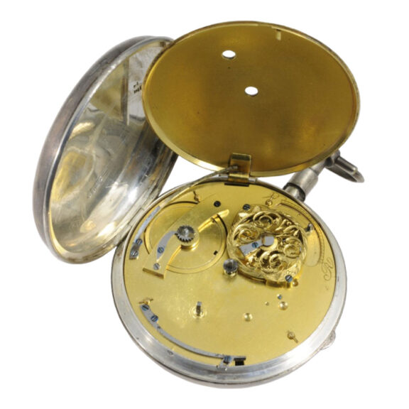 French silver verge watch with wandering hour Circa 1850 French silver verge watch with wandering hour Circa 1850