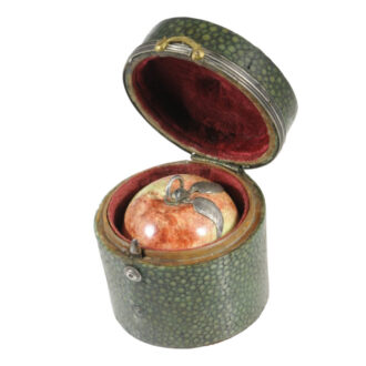 Rare English silver and enamel apple-shaped fob watch Circa 1780