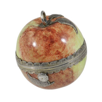 Rare English silver and enamel apple shaped fob watch Circa 1780