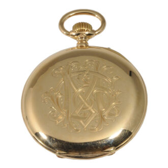 German 18K gold open faced lever pocket watch Circa 1898