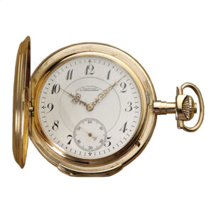 German rose gold hunting cased lever with watch chain Circa 1910