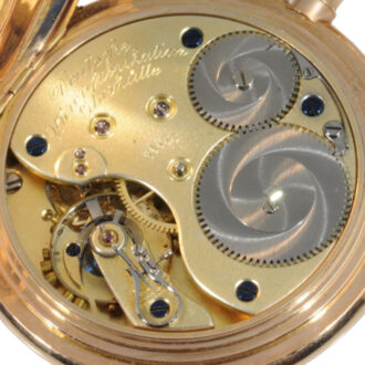 German rose gold hunting cased lever with watch chain Circa 1910