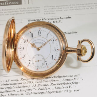 Large German rose gold hunting cased lever watch Circa 1897