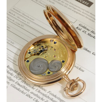 Heavy German rose gold hunting cased lever watch Circa 1910
