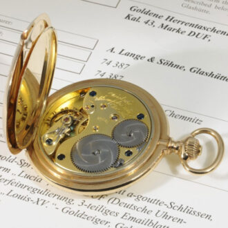 Large German rose gold hunting cased lever watch Circa 1915
