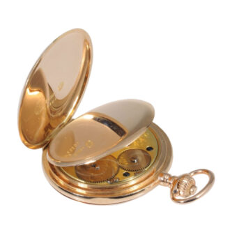 German 14K rose gold hunting cased lever watch Circa 1909