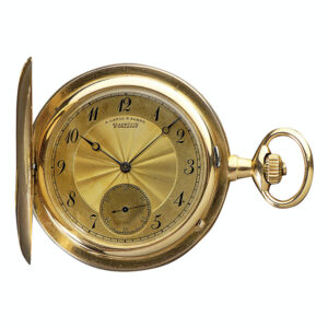 Thin German rose gold hunting cased lever watch Circa 1905