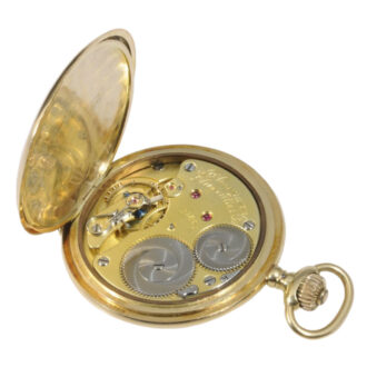 German 14K gold hunting cased lever pocket watch Circa 1925