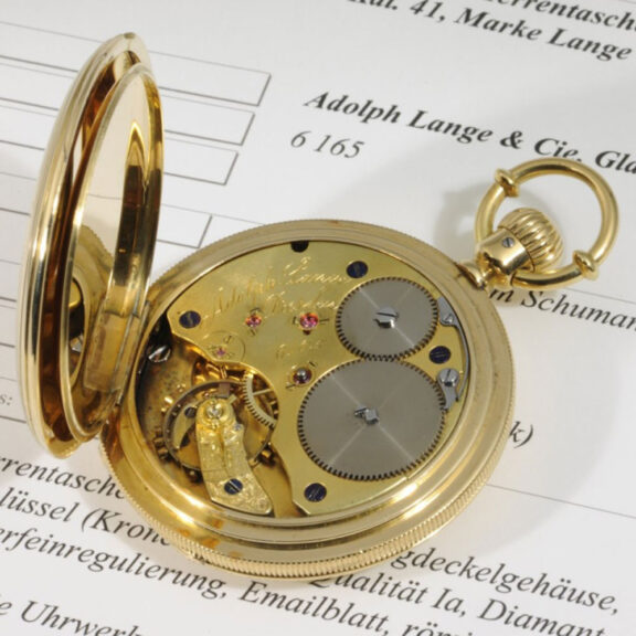 Early German 18K gold hunting cased quality 1A watch Circa 1868 Early German 18K gold hunting cased quality 1A watch Circa 1868