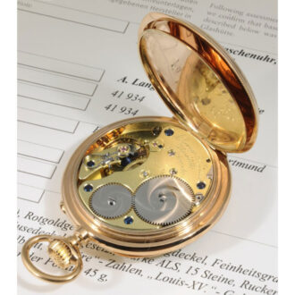 German 18K rose gold open faced lever watch Circa 1899 German 18K rose gold open faced lever watch Circa 1899