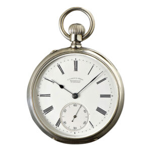 Fine German silver open faced lever pocket watch Circa 1885