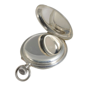 German silver half-hunting cased lever watch Circa 1892 German silver half-hunting cased lever watch Circa 1892