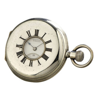 German silver half-hunting cased lever watch Circa 1892 German silver half-hunting cased lever watch Circa 1892