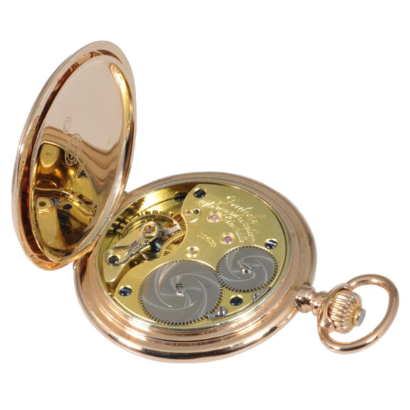 Large German 14K rose gold hunting cased lever Circa 1903 Large German 14K rose gold hunting cased lever Circa 1903